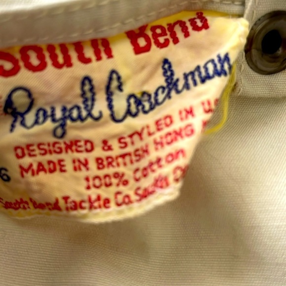 Vintage South Bend Sporting Goods Inc Chicago‎ Royal CoachmanFishing Vest 1/size - Picture 5 of 9